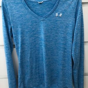 Under armour drifit blue long sleeve shirt